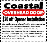 garage door opener - discount